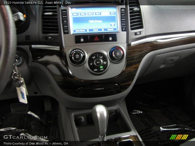 Pearl White / Gray 2010 Hyundai Santa Fe GLS