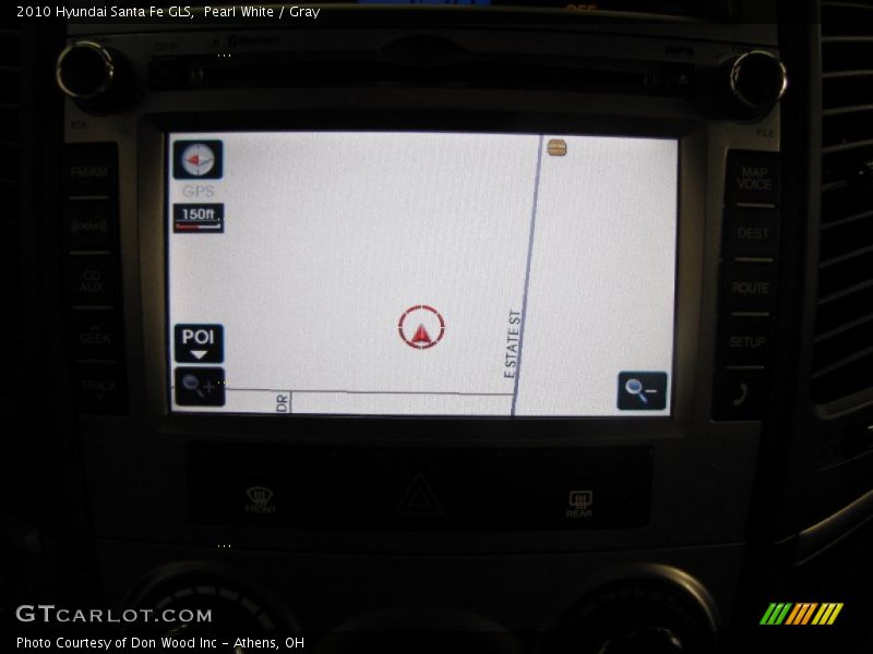 Pearl White / Gray 2010 Hyundai Santa Fe GLS