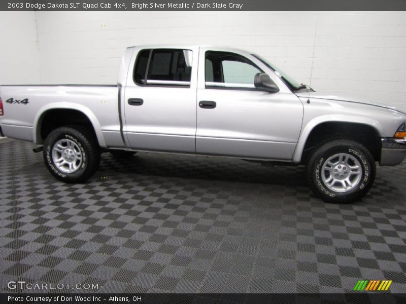 Bright Silver Metallic / Dark Slate Gray 2003 Dodge Dakota SLT Quad Cab 4x4