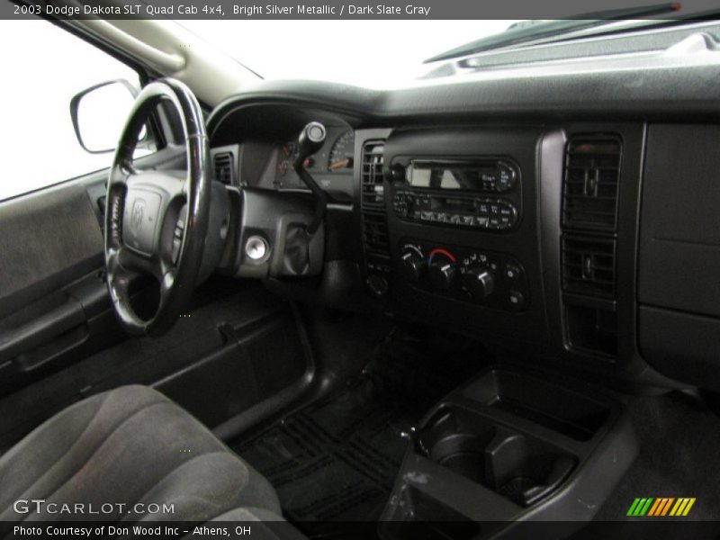 Bright Silver Metallic / Dark Slate Gray 2003 Dodge Dakota SLT Quad Cab 4x4