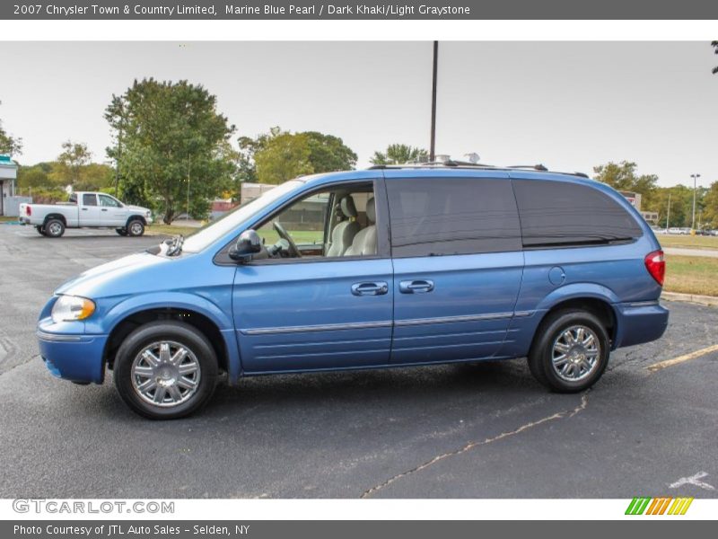 Marine Blue Pearl / Dark Khaki/Light Graystone 2007 Chrysler Town & Country Limited