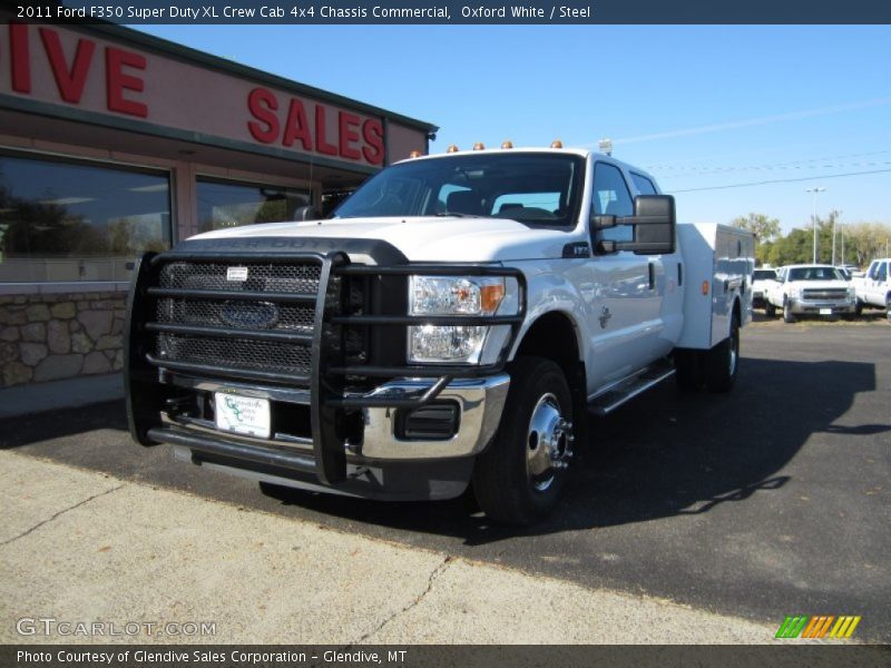 Oxford White / Steel 2011 Ford F350 Super Duty XL Crew Cab 4x4 Chassis Commercial