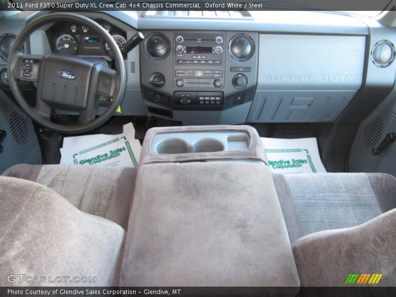 Oxford White / Steel 2011 Ford F350 Super Duty XL Crew Cab 4x4 Chassis Commercial