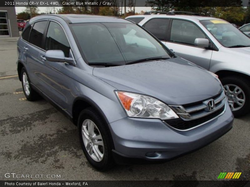 Glacier Blue Metallic / Gray 2011 Honda CR-V EX-L 4WD