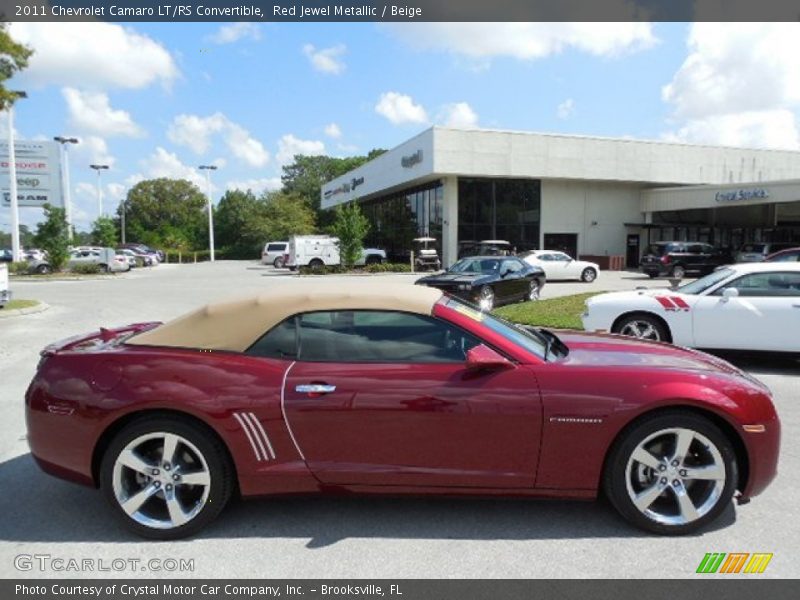 Red Jewel Metallic / Beige 2011 Chevrolet Camaro LT/RS Convertible