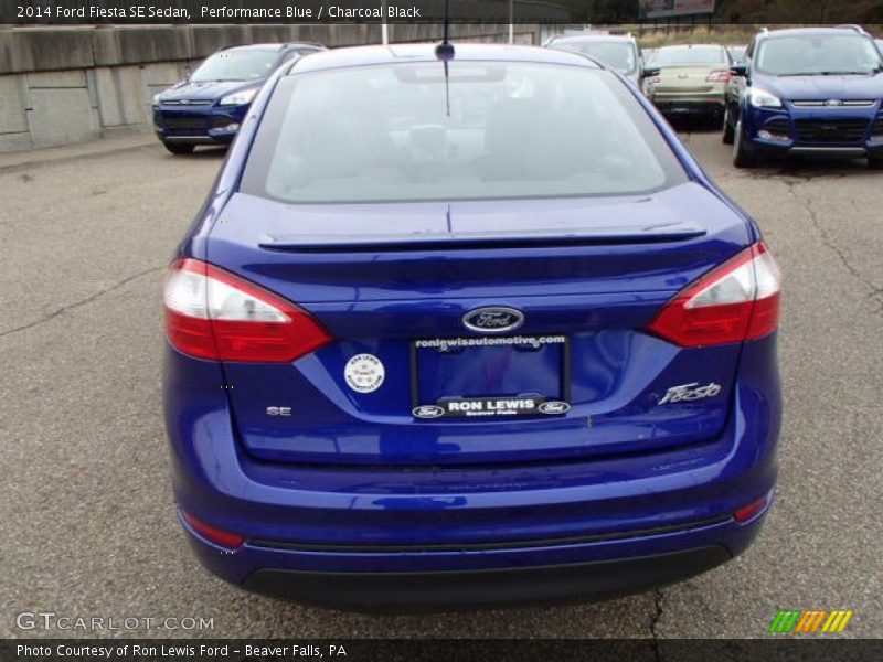 Performance Blue / Charcoal Black 2014 Ford Fiesta SE Sedan