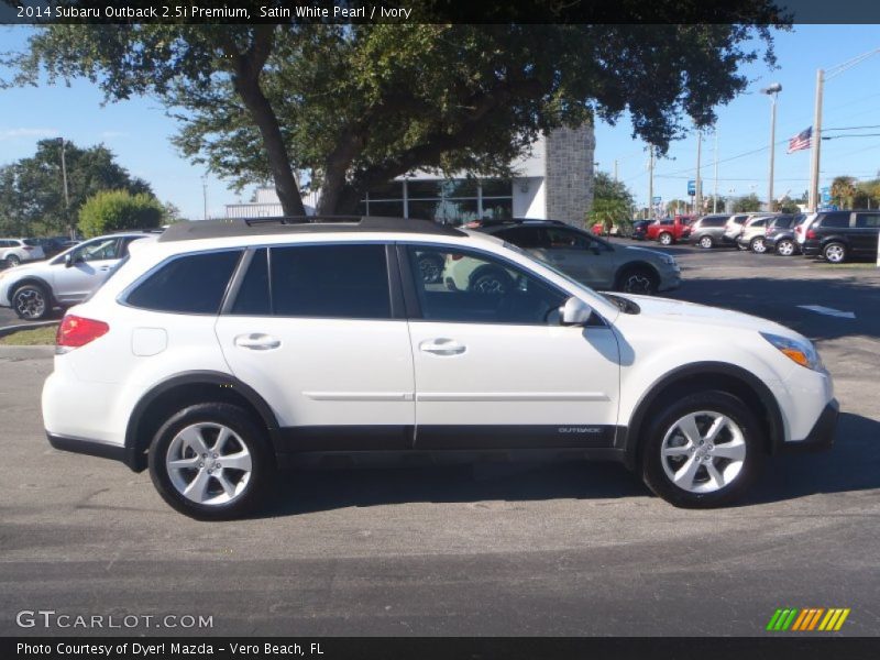 Satin White Pearl / Ivory 2014 Subaru Outback 2.5i Premium
