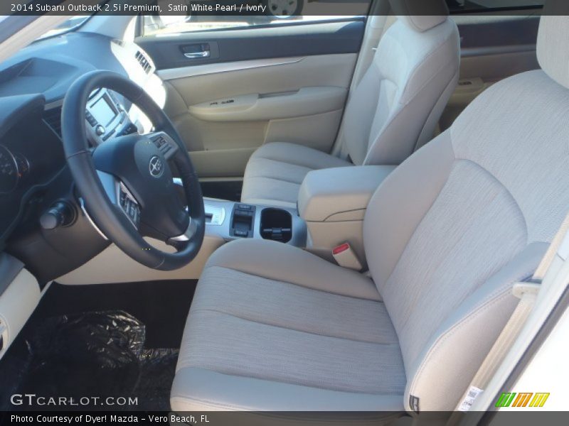 Satin White Pearl / Ivory 2014 Subaru Outback 2.5i Premium