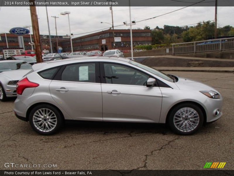 Ingot Silver / Charcoal Black 2014 Ford Focus Titanium Hatchback