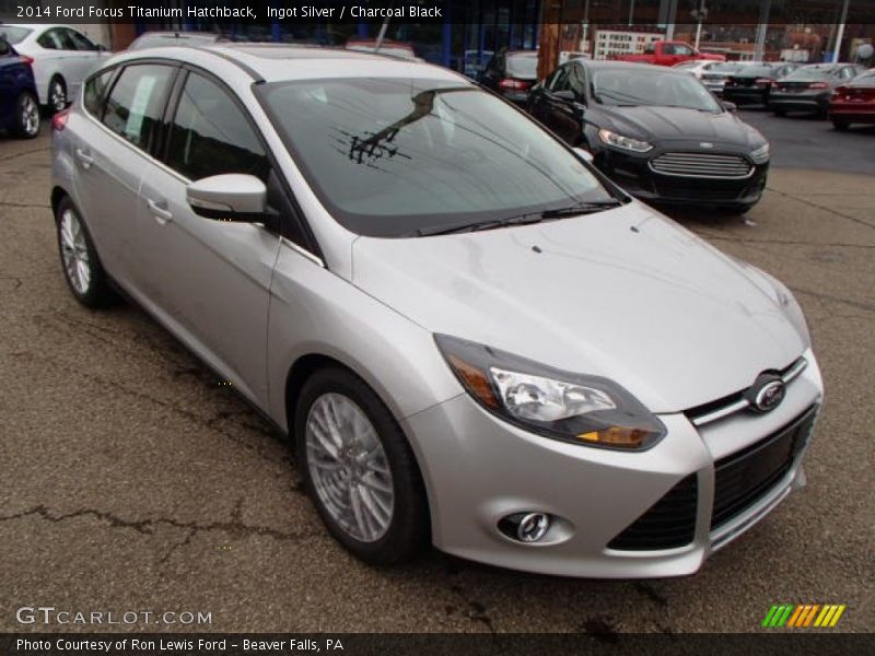 Ingot Silver / Charcoal Black 2014 Ford Focus Titanium Hatchback