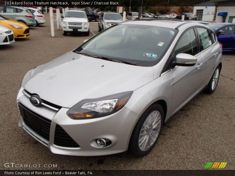 Ingot Silver / Charcoal Black 2014 Ford Focus Titanium Hatchback