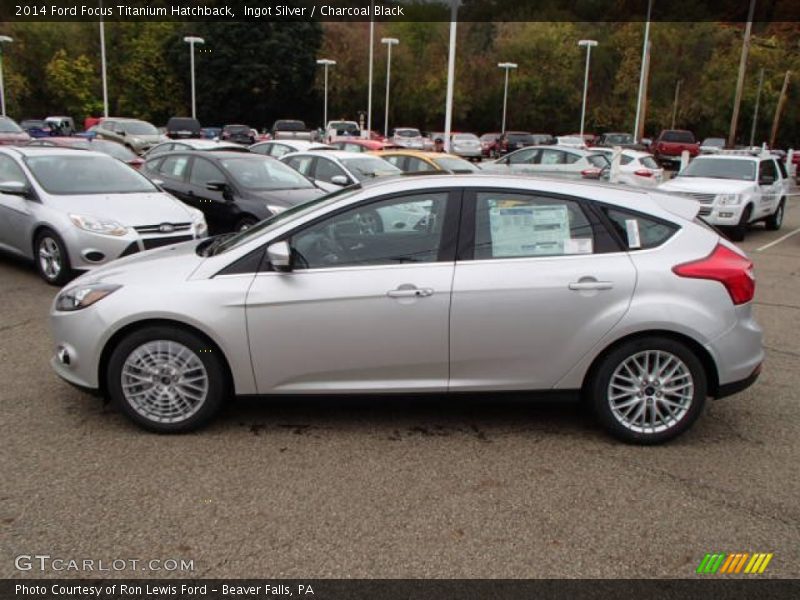 Ingot Silver / Charcoal Black 2014 Ford Focus Titanium Hatchback