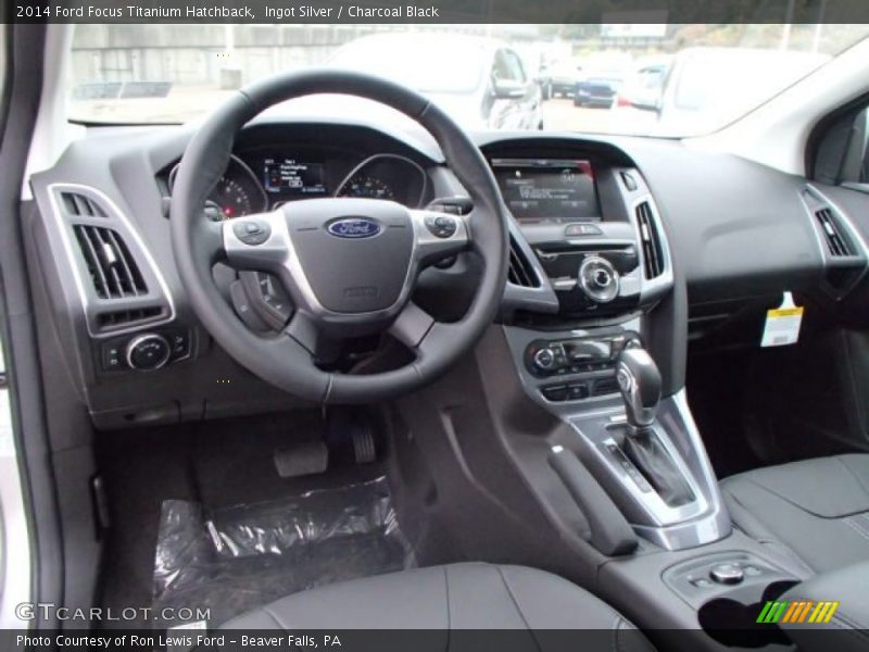 Ingot Silver / Charcoal Black 2014 Ford Focus Titanium Hatchback