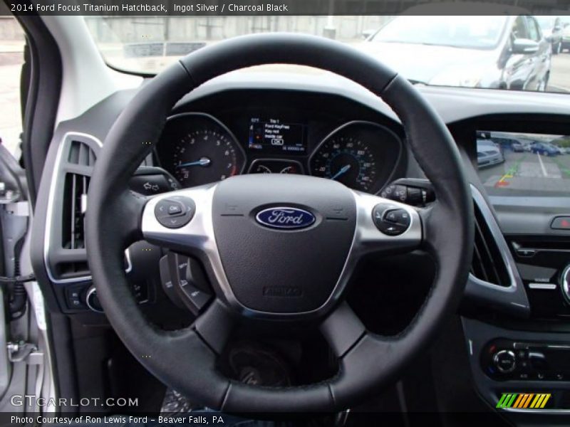 Ingot Silver / Charcoal Black 2014 Ford Focus Titanium Hatchback