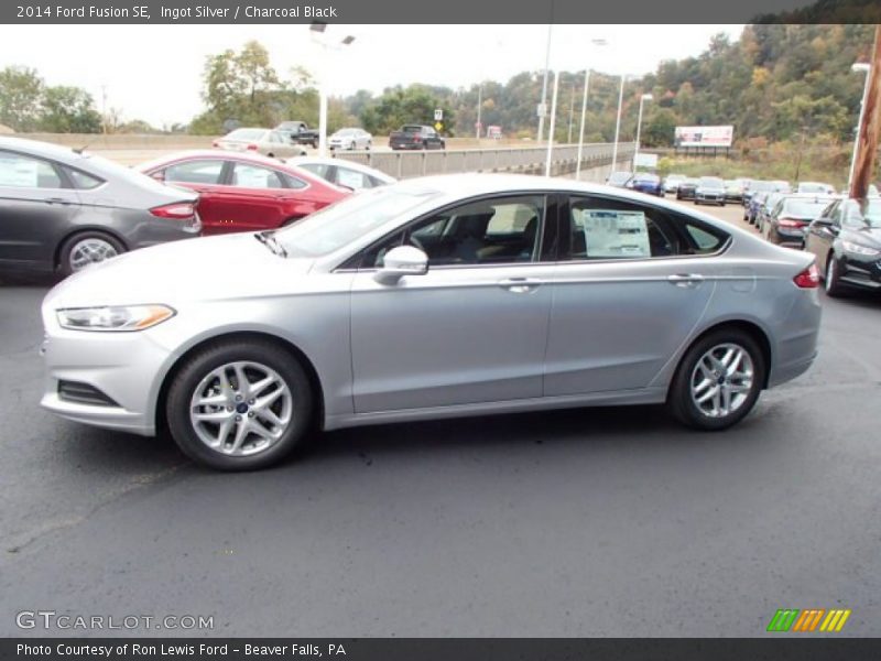 Ingot Silver / Charcoal Black 2014 Ford Fusion SE