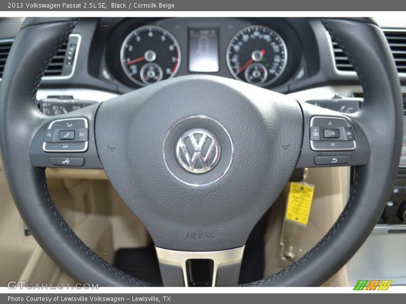 Black / Cornsilk Beige 2013 Volkswagen Passat 2.5L SE