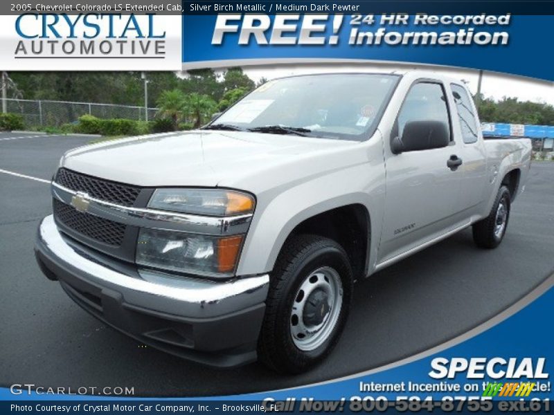 Silver Birch Metallic / Medium Dark Pewter 2005 Chevrolet Colorado LS Extended Cab