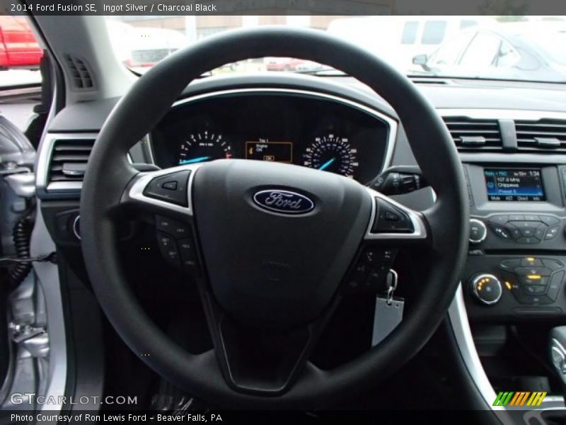Ingot Silver / Charcoal Black 2014 Ford Fusion SE