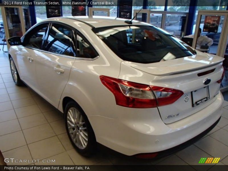 White Platinum / Charcoal Black 2014 Ford Focus Titanium Sedan
