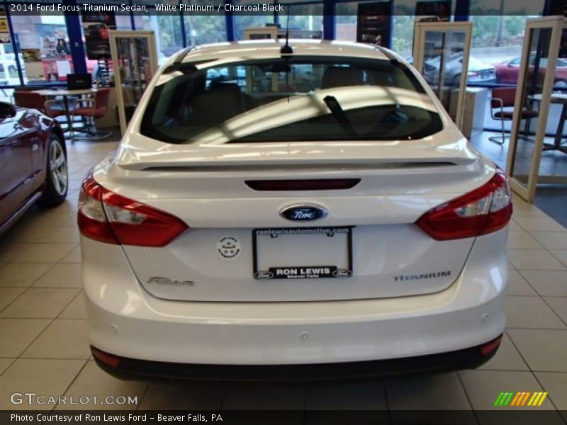White Platinum / Charcoal Black 2014 Ford Focus Titanium Sedan