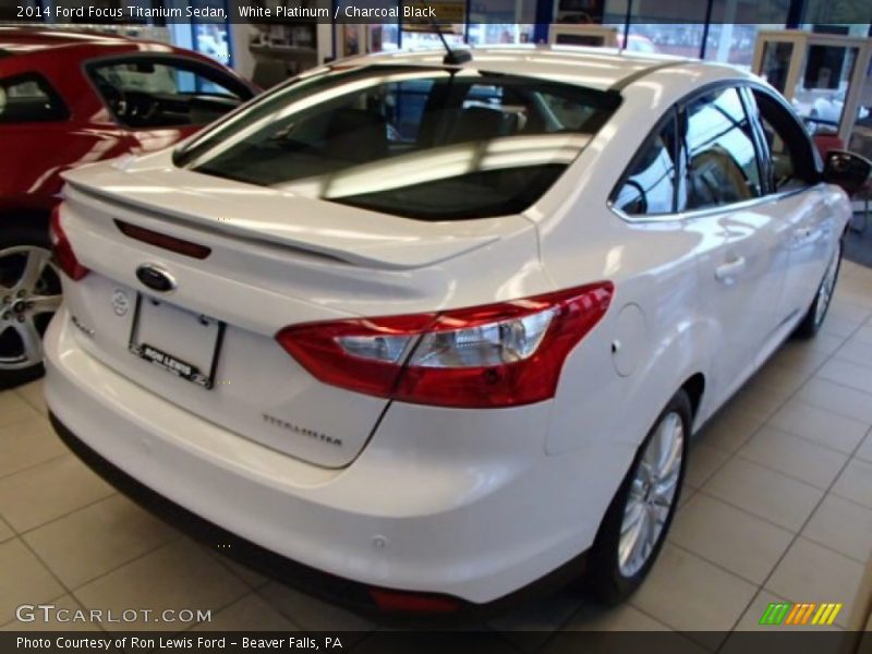White Platinum / Charcoal Black 2014 Ford Focus Titanium Sedan