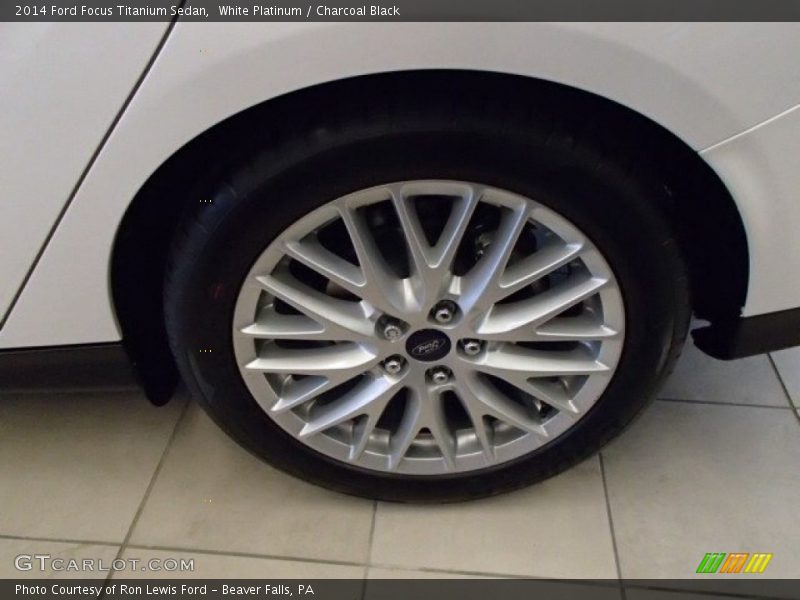 White Platinum / Charcoal Black 2014 Ford Focus Titanium Sedan