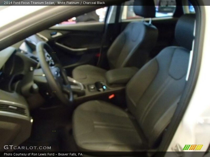 White Platinum / Charcoal Black 2014 Ford Focus Titanium Sedan