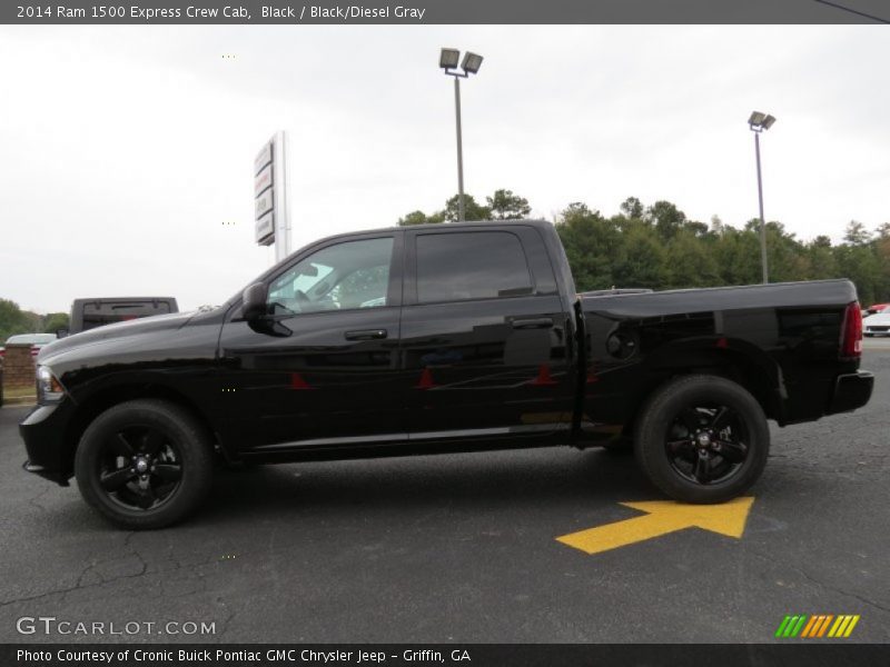 Black / Black/Diesel Gray 2014 Ram 1500 Express Crew Cab