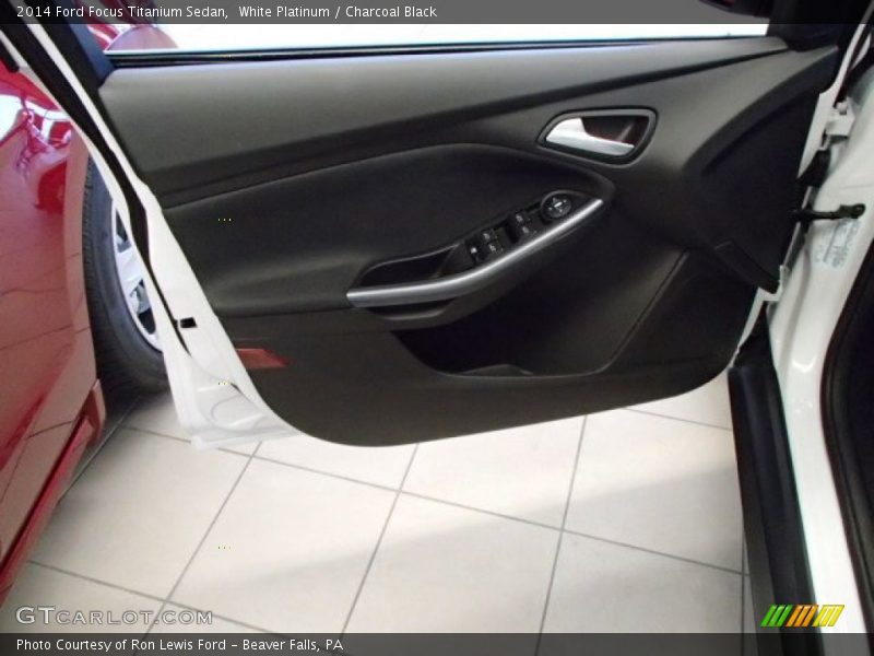 White Platinum / Charcoal Black 2014 Ford Focus Titanium Sedan