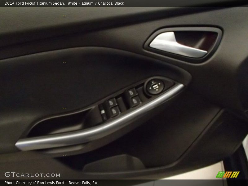 White Platinum / Charcoal Black 2014 Ford Focus Titanium Sedan