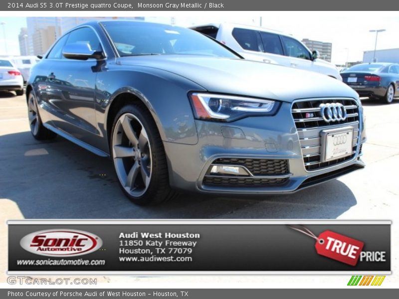 Monsoon Gray Metallic / Black 2014 Audi S5 3.0T Prestige quattro Coupe