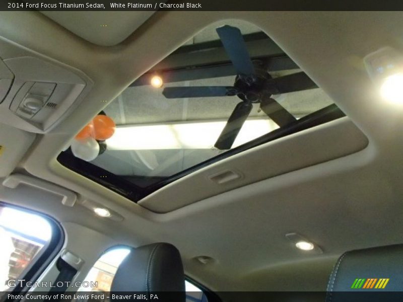 White Platinum / Charcoal Black 2014 Ford Focus Titanium Sedan