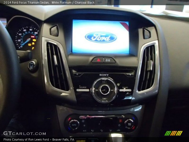 White Platinum / Charcoal Black 2014 Ford Focus Titanium Sedan