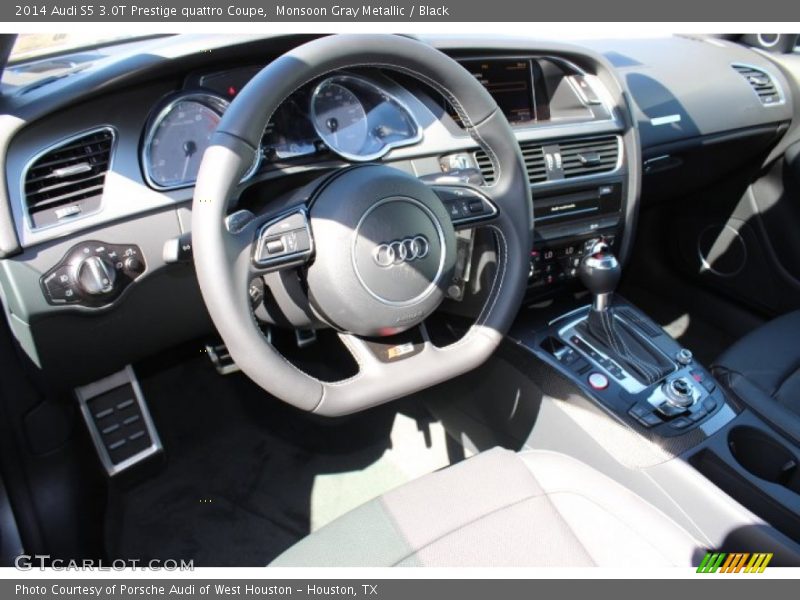 Monsoon Gray Metallic / Black 2014 Audi S5 3.0T Prestige quattro Coupe