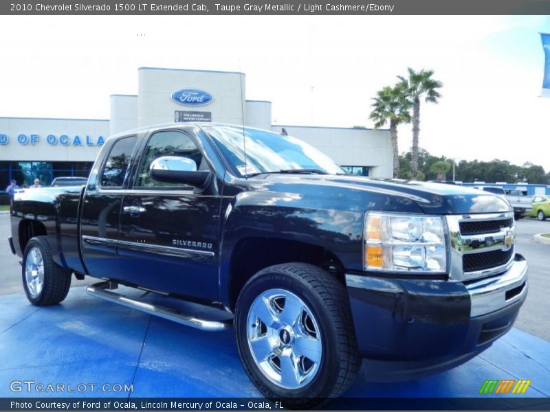 Taupe Gray Metallic / Light Cashmere/Ebony 2010 Chevrolet Silverado 1500 LT Extended Cab