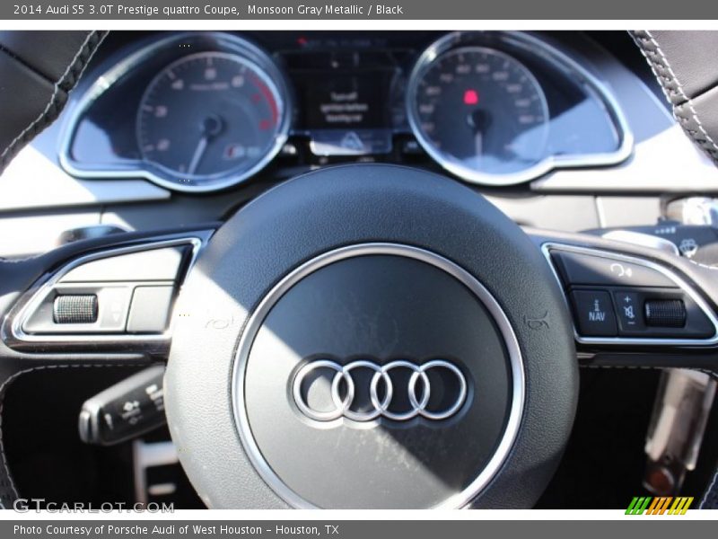 Monsoon Gray Metallic / Black 2014 Audi S5 3.0T Prestige quattro Coupe