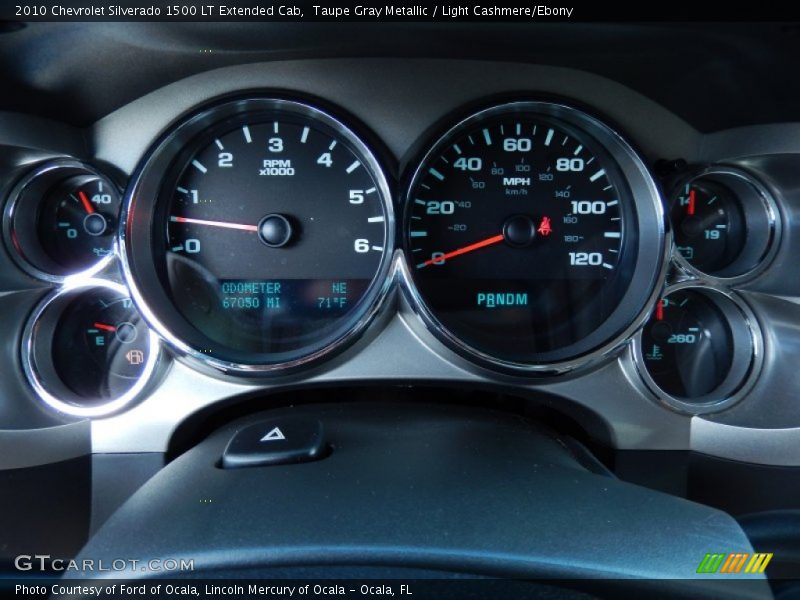 Taupe Gray Metallic / Light Cashmere/Ebony 2010 Chevrolet Silverado 1500 LT Extended Cab