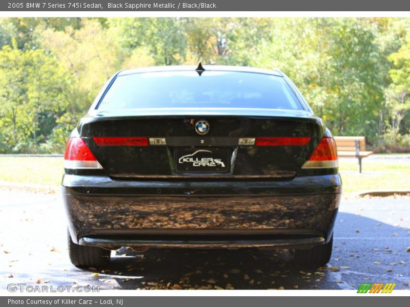 Black Sapphire Metallic / Black/Black 2005 BMW 7 Series 745i Sedan