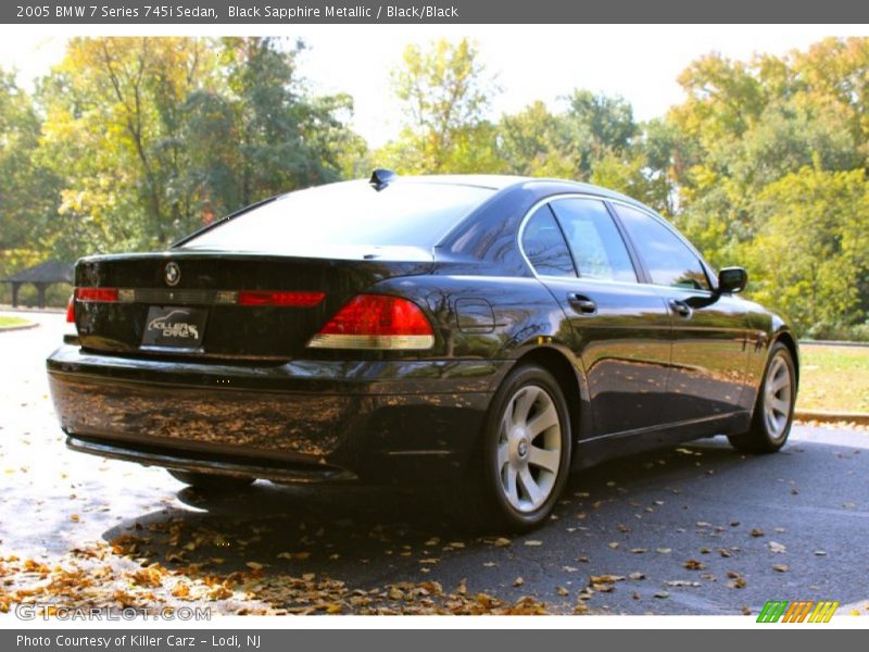 Black Sapphire Metallic / Black/Black 2005 BMW 7 Series 745i Sedan