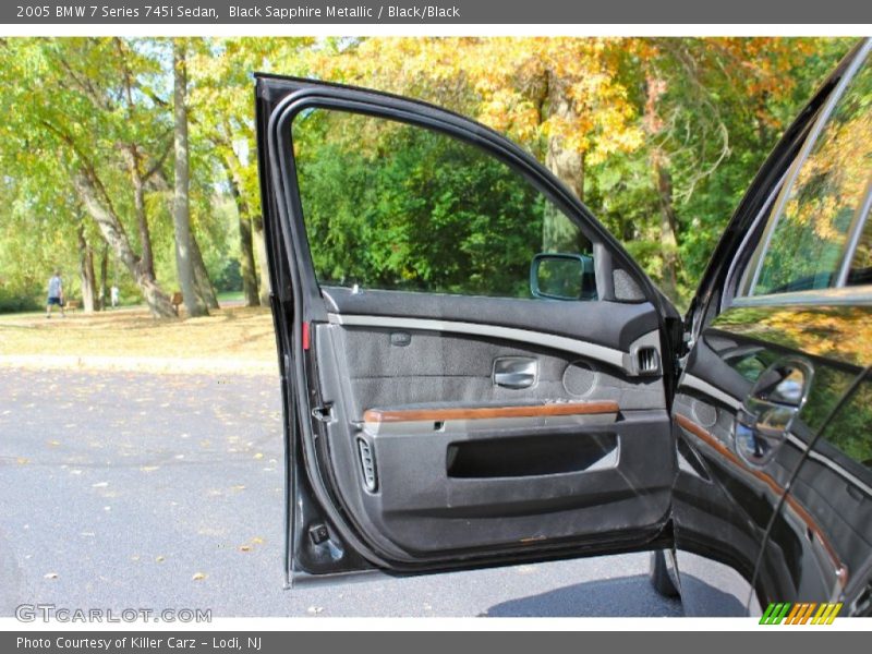Black Sapphire Metallic / Black/Black 2005 BMW 7 Series 745i Sedan