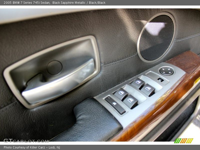Black Sapphire Metallic / Black/Black 2005 BMW 7 Series 745i Sedan