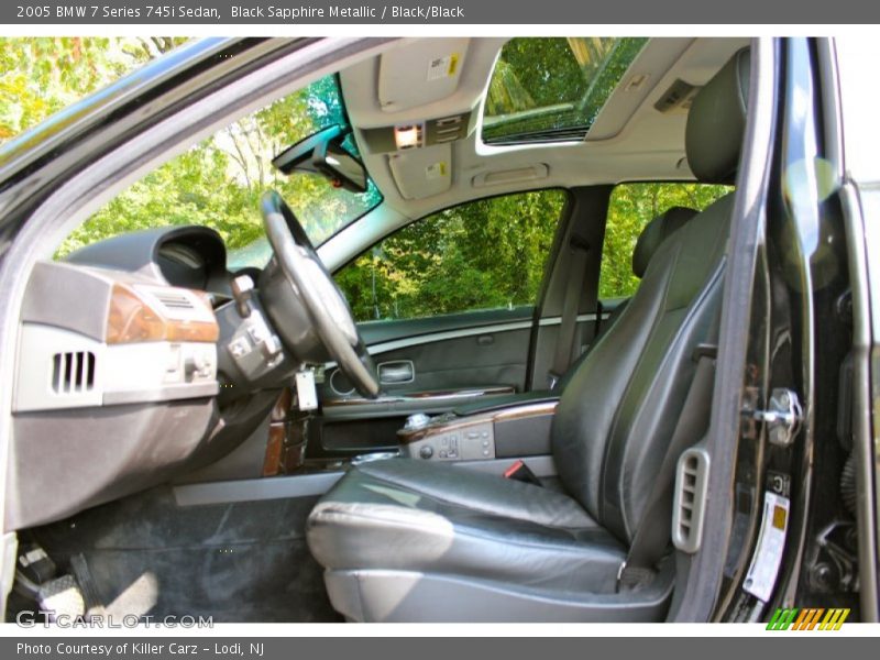 Black Sapphire Metallic / Black/Black 2005 BMW 7 Series 745i Sedan