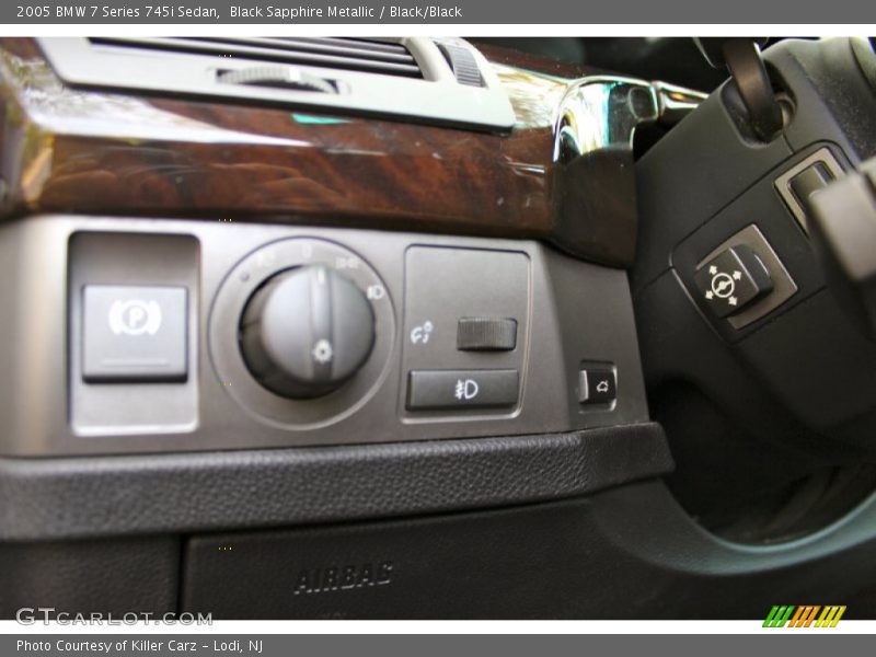 Black Sapphire Metallic / Black/Black 2005 BMW 7 Series 745i Sedan