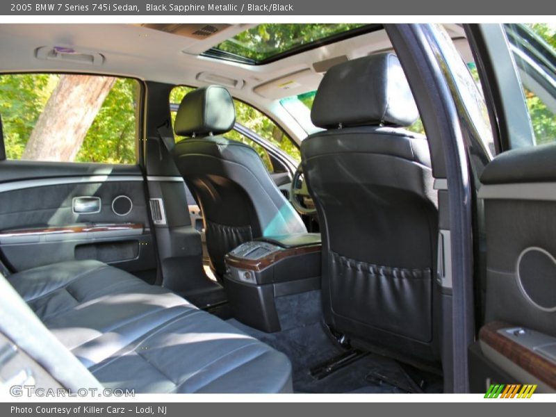 Black Sapphire Metallic / Black/Black 2005 BMW 7 Series 745i Sedan