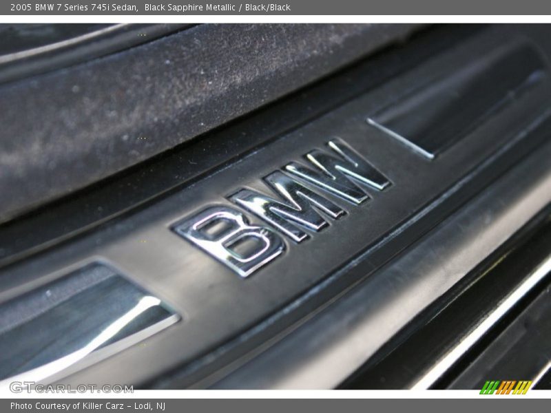 Black Sapphire Metallic / Black/Black 2005 BMW 7 Series 745i Sedan