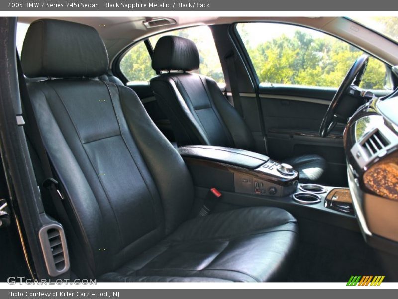Black Sapphire Metallic / Black/Black 2005 BMW 7 Series 745i Sedan