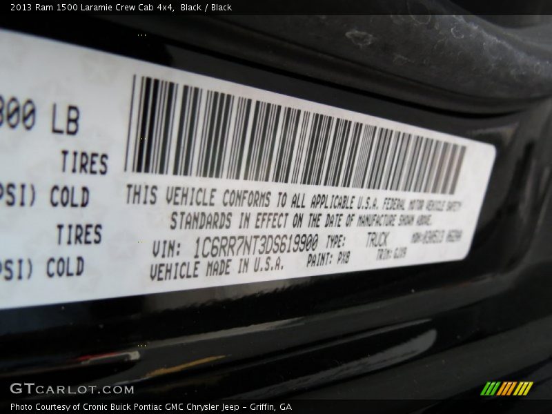 Black / Black 2013 Ram 1500 Laramie Crew Cab 4x4