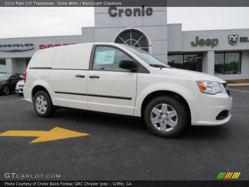 Stone White / Black/Light Graystone 2013 Ram C/V Tradesman