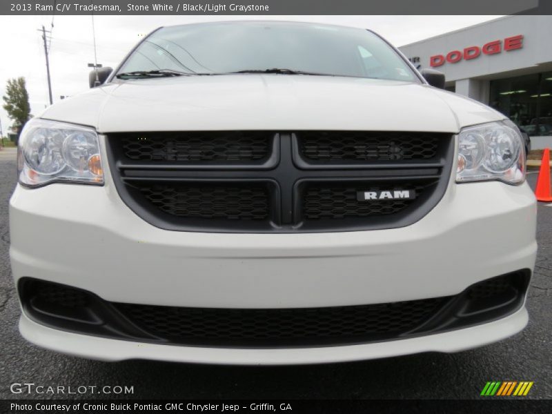 Stone White / Black/Light Graystone 2013 Ram C/V Tradesman