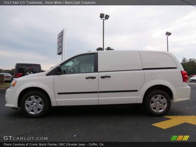Stone White / Black/Light Graystone 2013 Ram C/V Tradesman